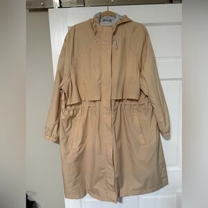Lands’ End Plus Women’s Hooded Rain Trench